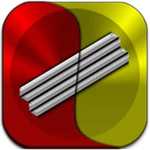 red & yellow android application logo